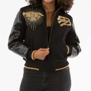 Black Pelle Pelle Varsity 1978 Jacket view 2