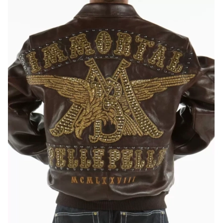 Brown Pelle Pelle Immortal Studded Jacket
