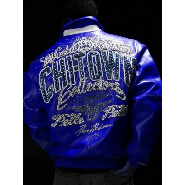 Blue Pelle Pelle Chi Town Leather Jacket