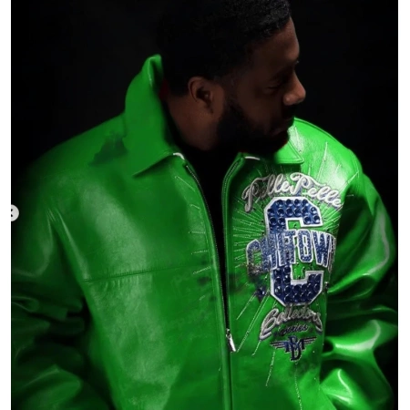 Pelle Pelle Chi-Town Green Leather Jacket