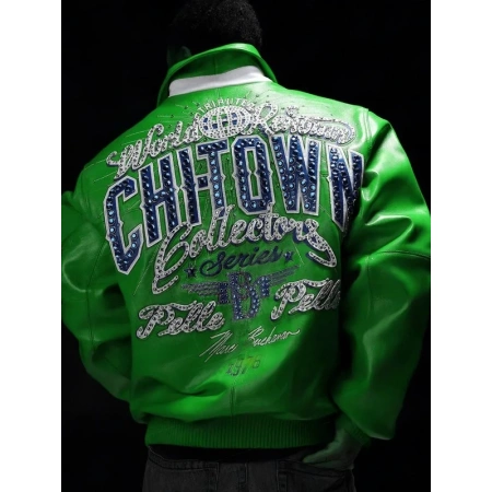 Pelle Pelle Chi-Town Green Leather Jacket
