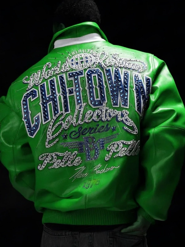 Pelle Pelle Chi-Town Green Leather Jacket