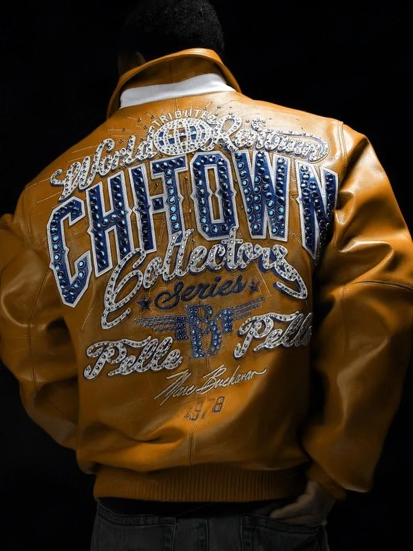 Pelle Pelle Chi-Town Orange Leather Jacket