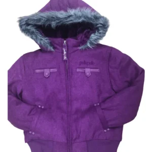 Bold Kids Pelle Pelle Wool Hooded Purple Jacket