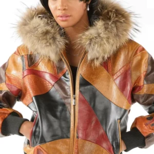Pelle Pelle Ladies Multicolor Leather Jacket