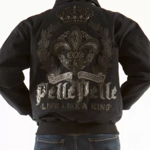 Pelle Pelle Royal Black Wool Jacket view 1