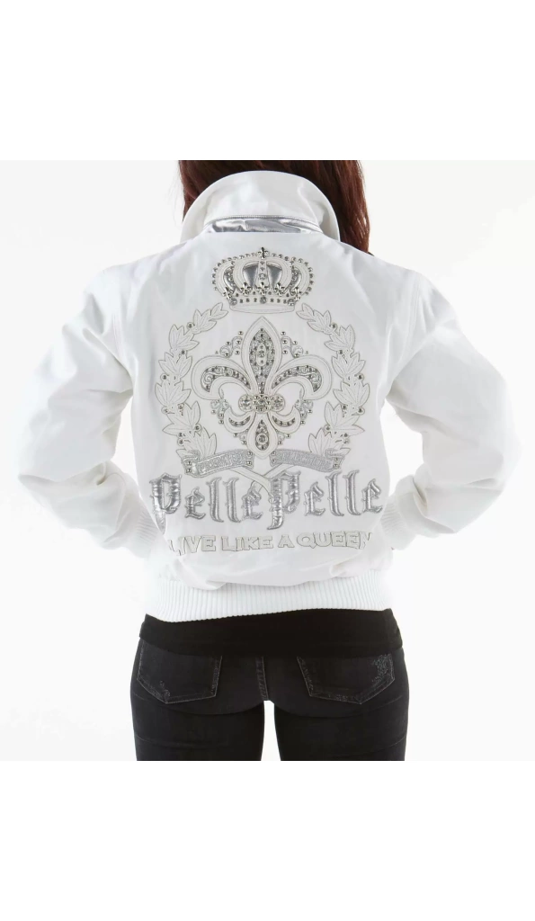Live Like A Queen Pelle Pelle White Jacket