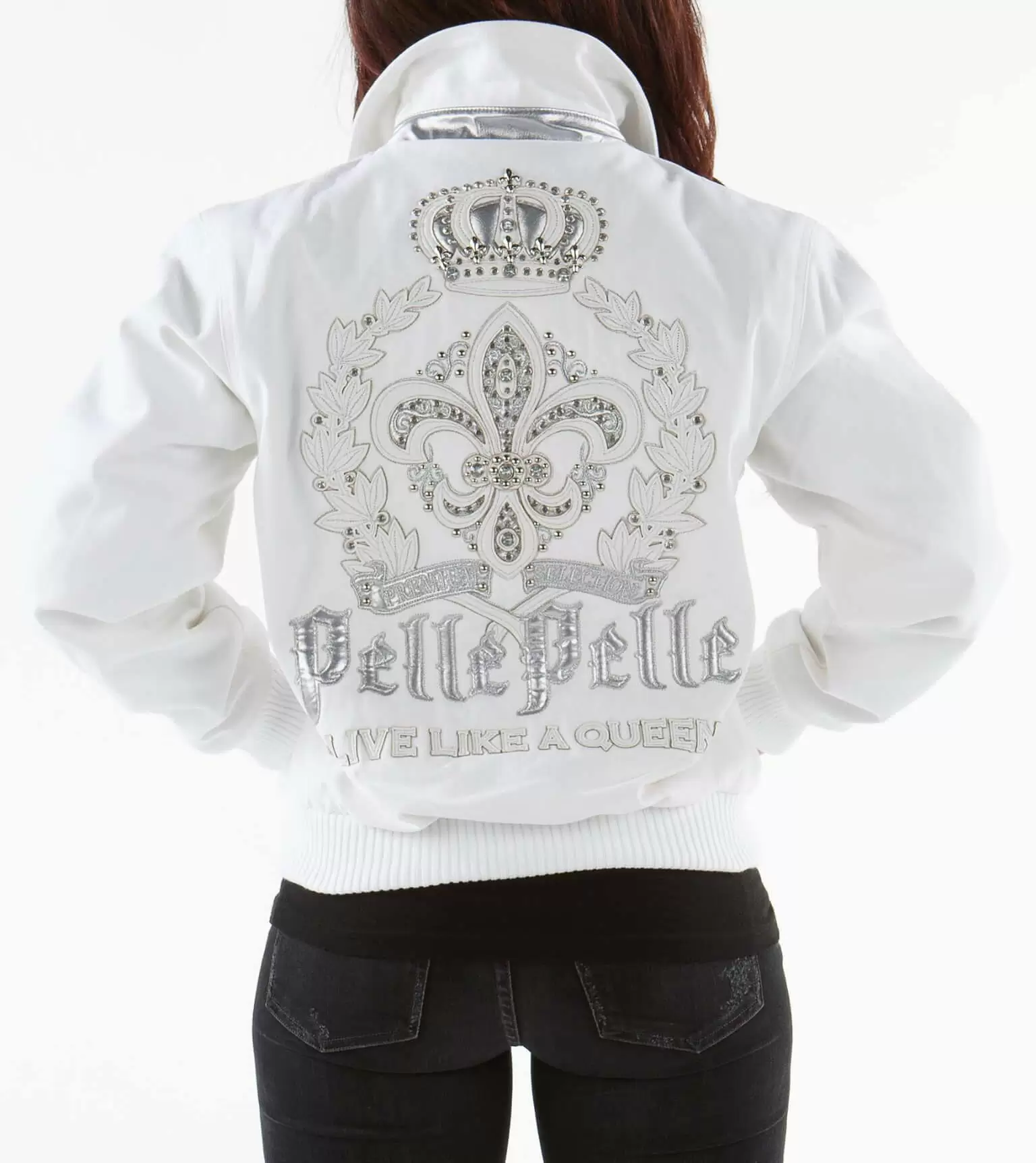 Live Like A Queen Pelle Pelle White Jacket