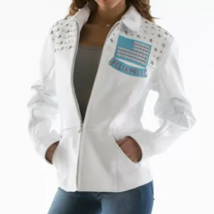 Pelle Pelle All American White Blue Jacket view 2
