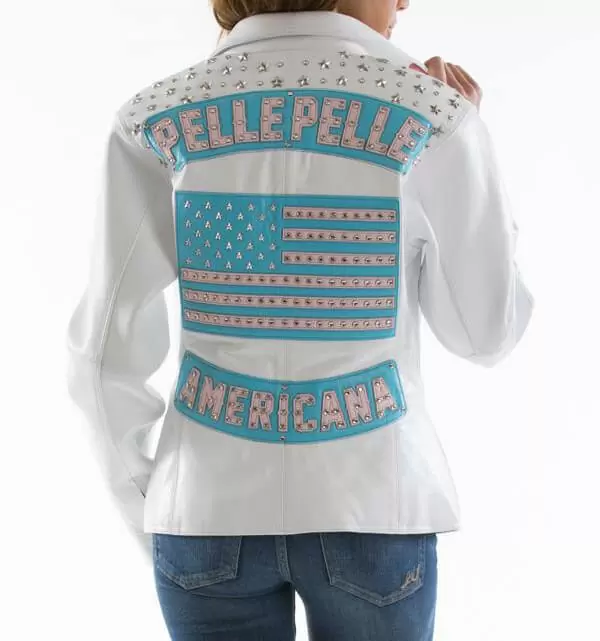 Pelle Pelle All American White Blue Jacket