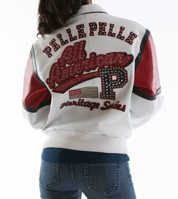 Pelle Pelle All American White Leather Jacket