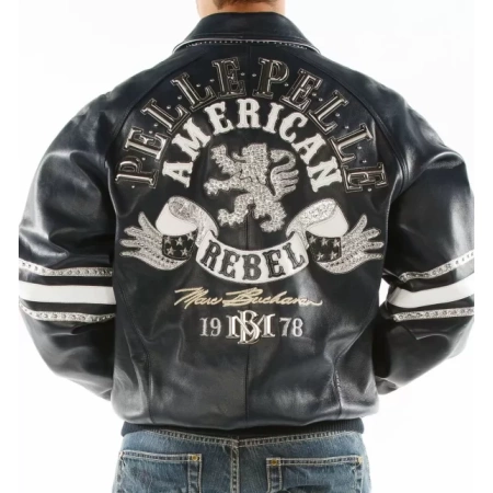 American Rebel Pelle Pelle Studded Jacket