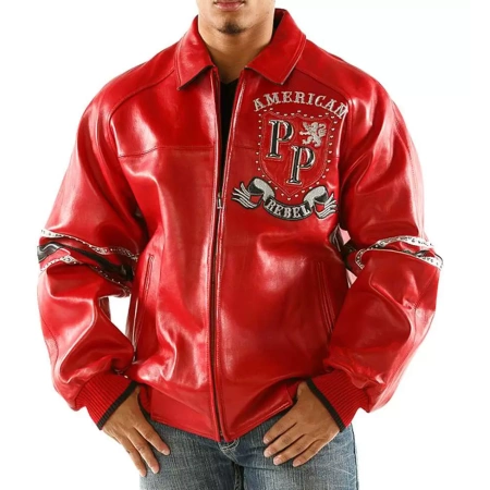 Pelle Pelle Rebel Red Studded Jacket