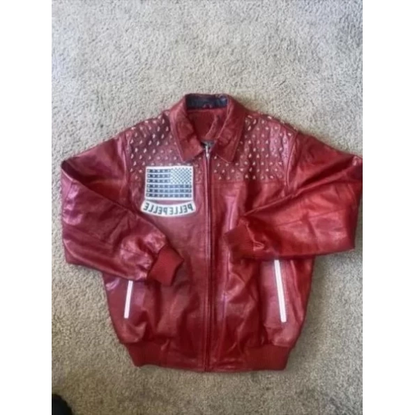 Red Pelle Pelle Americana Leather Jacket