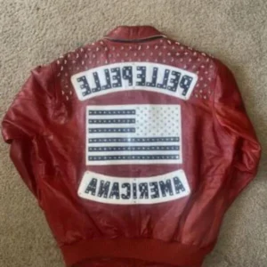 Red Pelle Pelle Americana Leather Jacket view 3