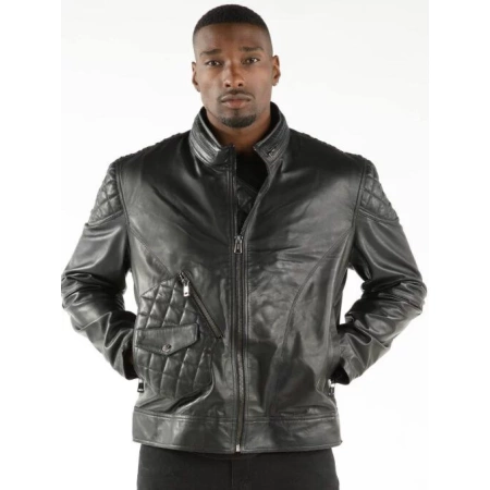 Black Pelle Pelle Bikers Moto Metro Jacket view 3