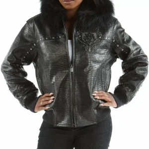 Pelle Pelle Black Emblem Studded Jacket view 2