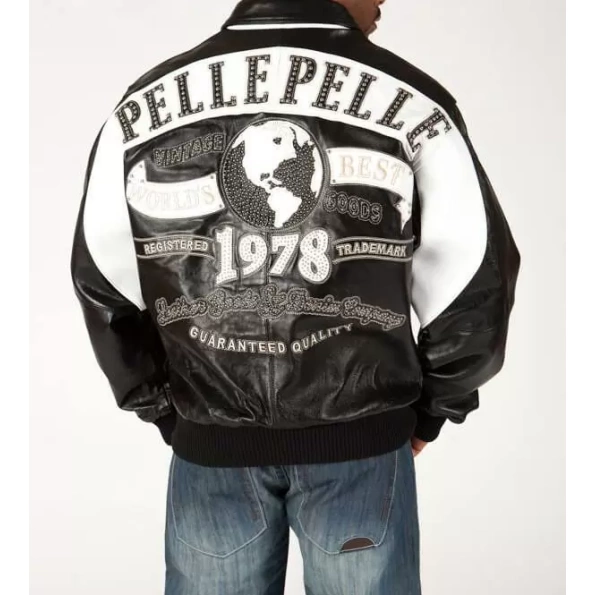 Black White Pelle Pelle 1978 Studded Jacket