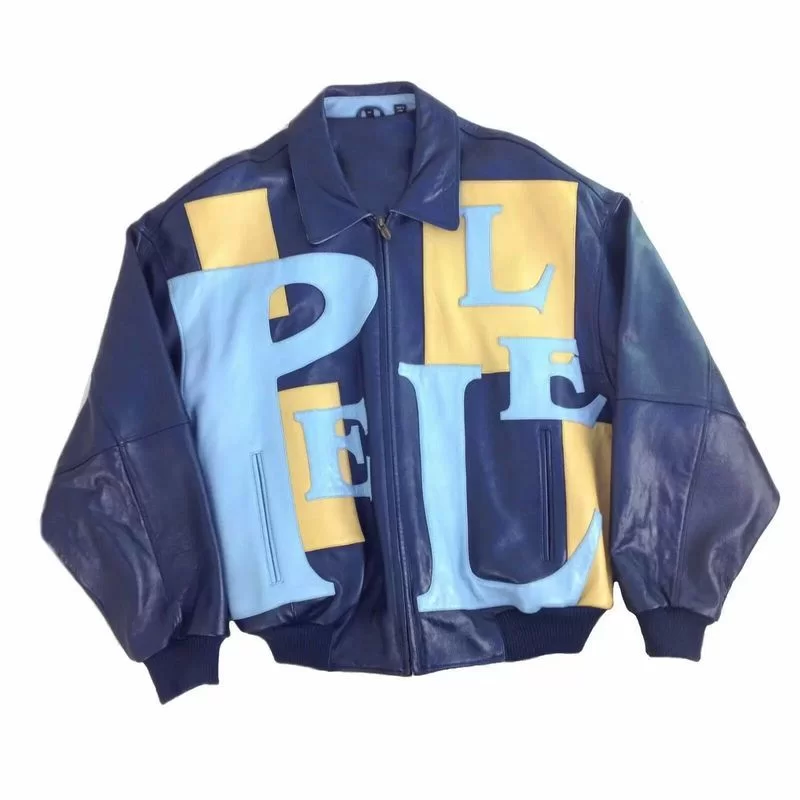 Bold Pelle Pelle Blue Bomber Jacket