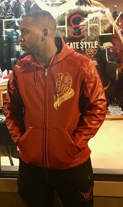 Bold Pelle Pelle Born Raised Hooded Leather Jacket