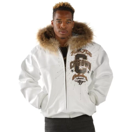 Bold Pelle Pelle White Jacket Fur Collar view 2