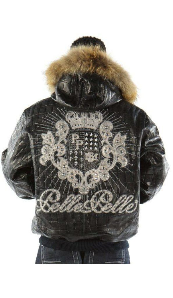 Bold Pelle Pelle Black Jacket With Fur Collar