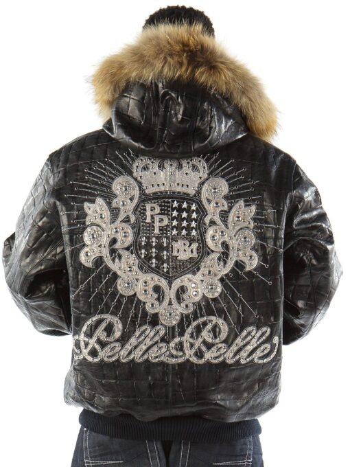 Bold Pelle Pelle Black Jacket With Fur Collar