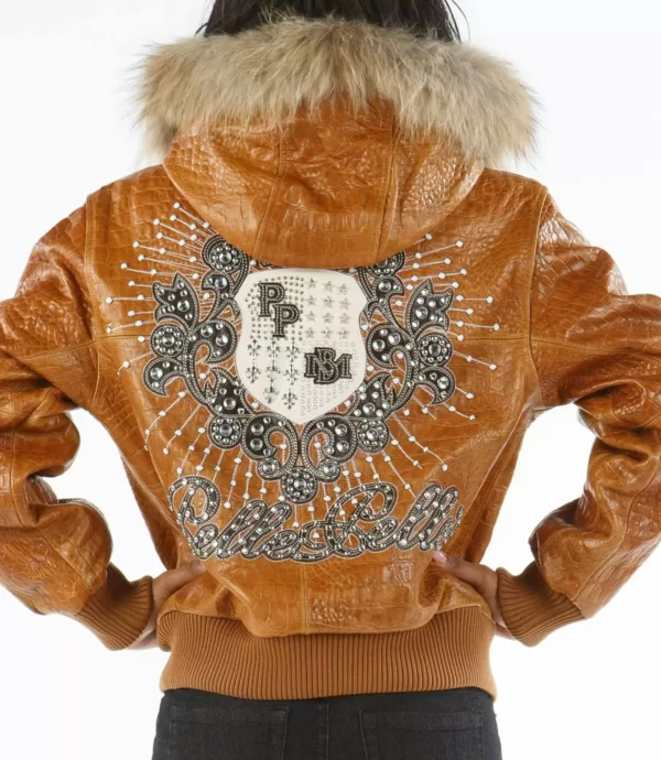 Pelle Pelle Crest Brown Studded Jacket