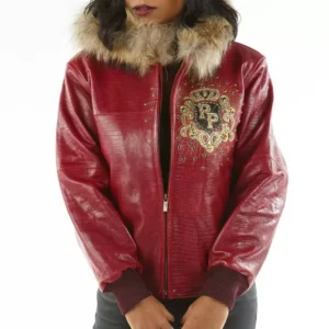 Pelle Pelle Crest Red Hood Leather Jacket view 2