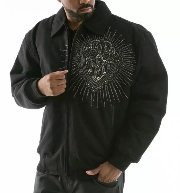 Pelle Pelle Diamonds Black Wool Jacket view 2