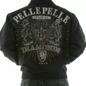 Pelle Pelle Diamonds Black Wool Jacket