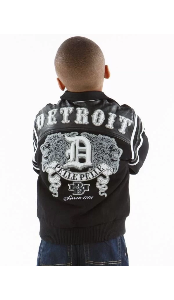 Exclusive Pelle Pelle Kids Black Detroit 1978 Jacket
