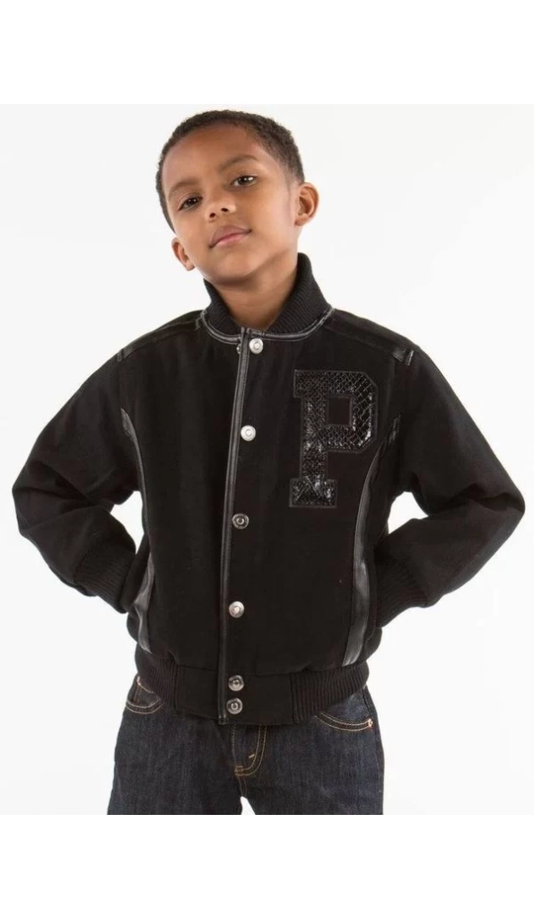 Authentic Pelle Pelle Kids Black Detroit Jacket