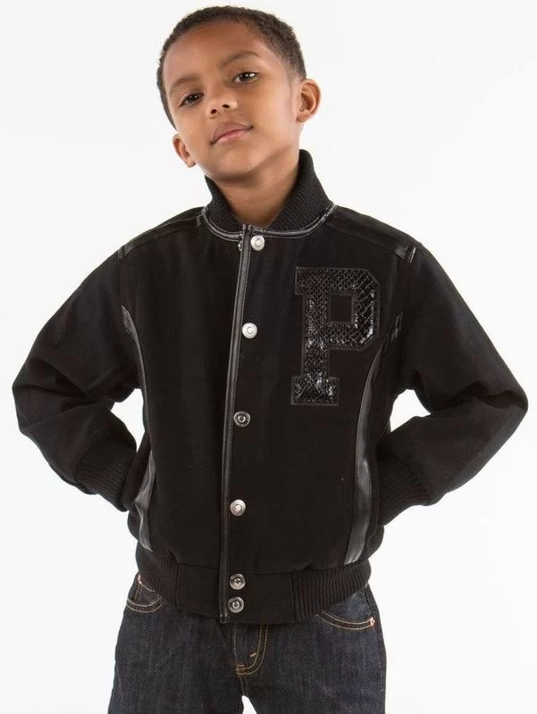 Authentic Pelle Pelle Kids Black Detroit Jacket