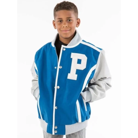 Pelle Pelle Kids Blue Varsity Jacket
