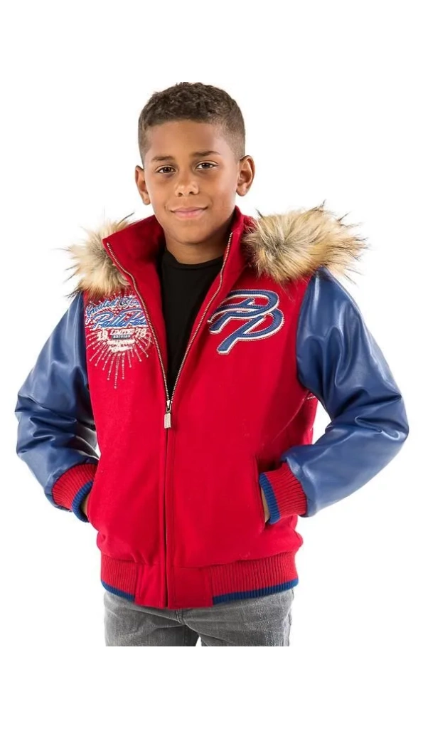 Bold Pelle Pelle Kids Limited Blue Red Jacket