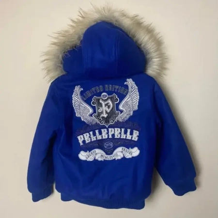 Pelle Pelle Kids Blue Wool Jacket