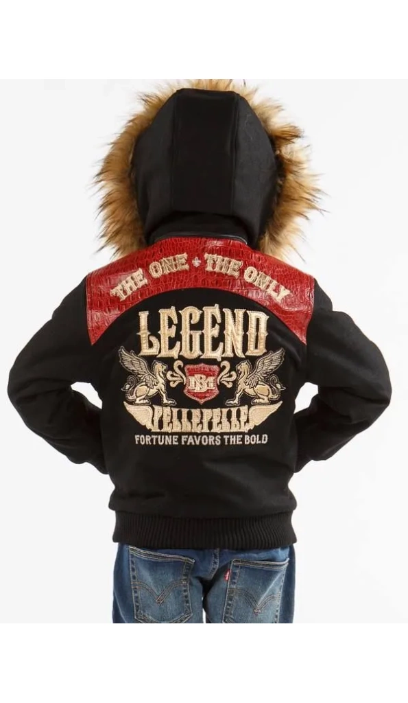 Bold Pelle Pelle Kids The Only Black Hooded Jacket