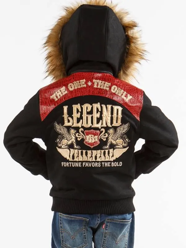 Bold Pelle Pelle Kids The Only Black Hooded Jacket