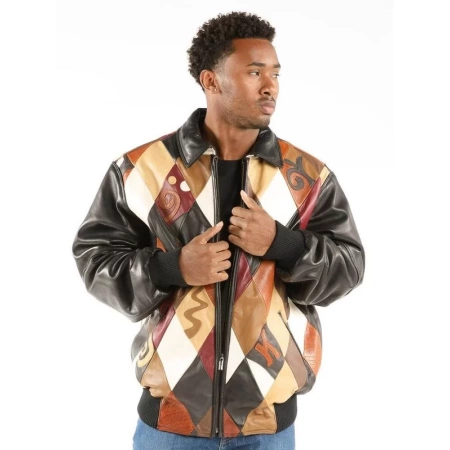 Authentic Pelle Pelle Mens Multicolor Jacket