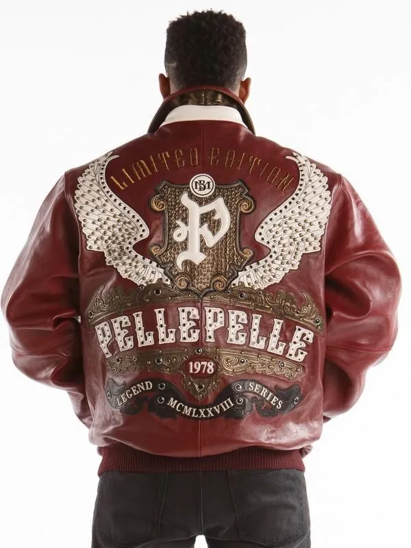 Exclusive Pelle Pelle Mens Varsity Leather Jacket