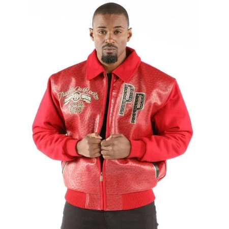 Authentic Pelle Pelle Mens Resolute Red Jacket view 2