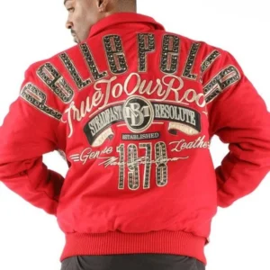 Authentic Pelle Pelle Mens Resolute Red Jacket