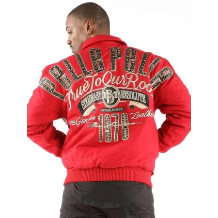 Authentic Pelle Pelle Mens Resolute Red Jacket