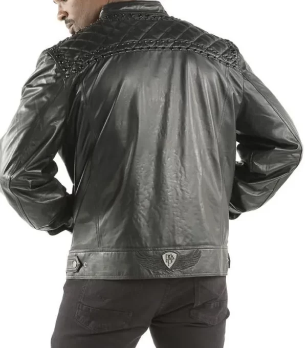 Bold Pelle Pelle Mens Quilted Black Jacket view 2