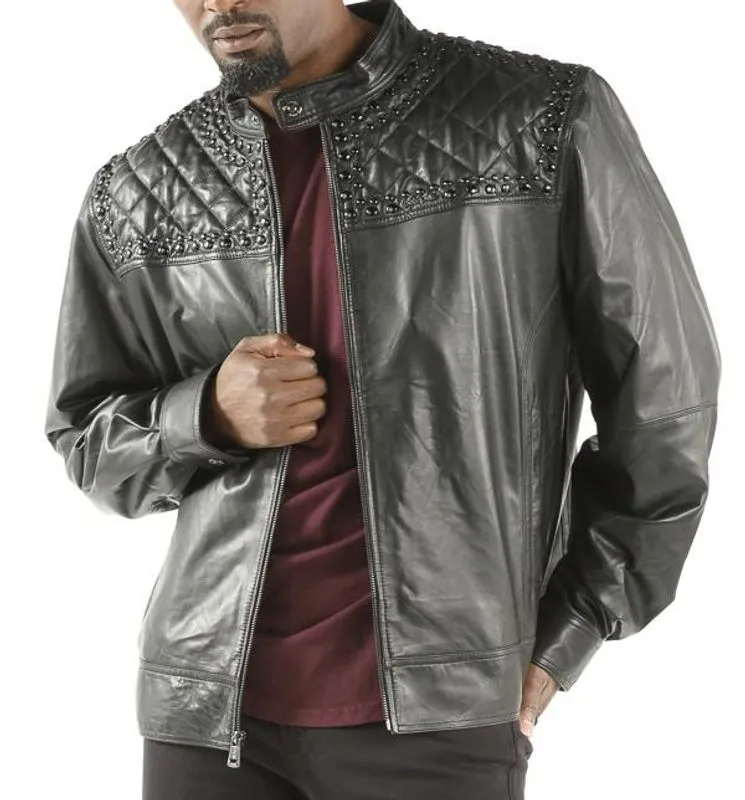 Bold Pelle Pelle Mens Quilted Black Jacket