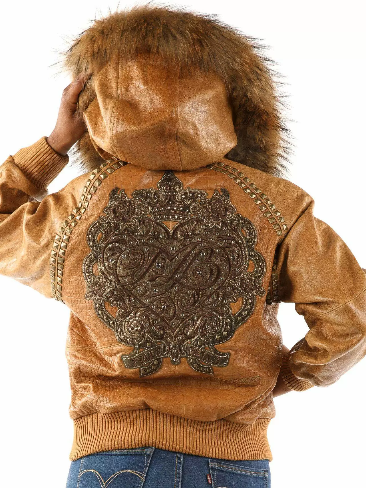 Pelle Pelle Ornate MB Heart Leather Jacket