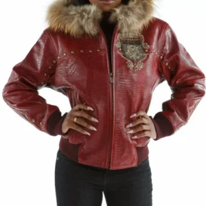 Pelle Pelle Red MB Emblem Studded Jacket view 2