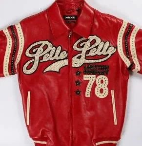 Bold Pelle Pelle Red Varsity Jacket