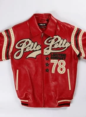 Bold Pelle Pelle Red Varsity Jacket